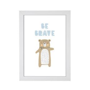 Quadro Be Brave Azul