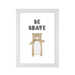 Quadro Be Brave Preto