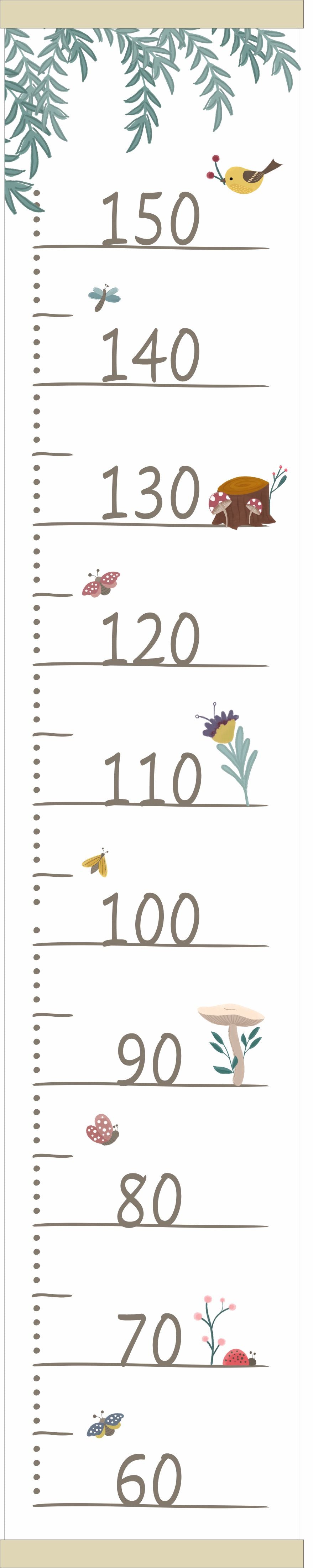 Régua de Crescimento Infantil Floresta Coisas da Doris