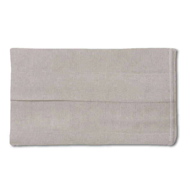 Manta Peseira Solteiro 200 x 120 Rian Tricot Cru e Cinza