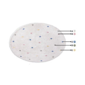 Tapete de Algodão Confete Redondo