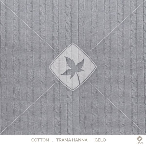 Manta Peseira Solteiro 200 x 120 Rian Tricot Cru e Cinza