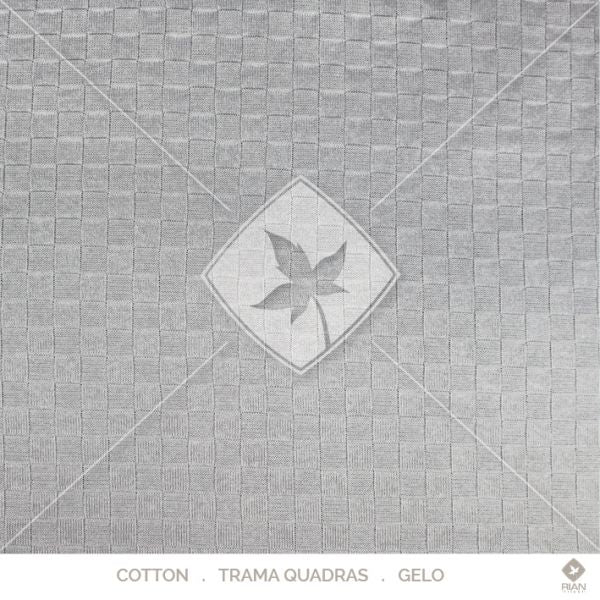 Manta Peseira Solteiro 200 x 120 Rian Tricot Cru e Cinza