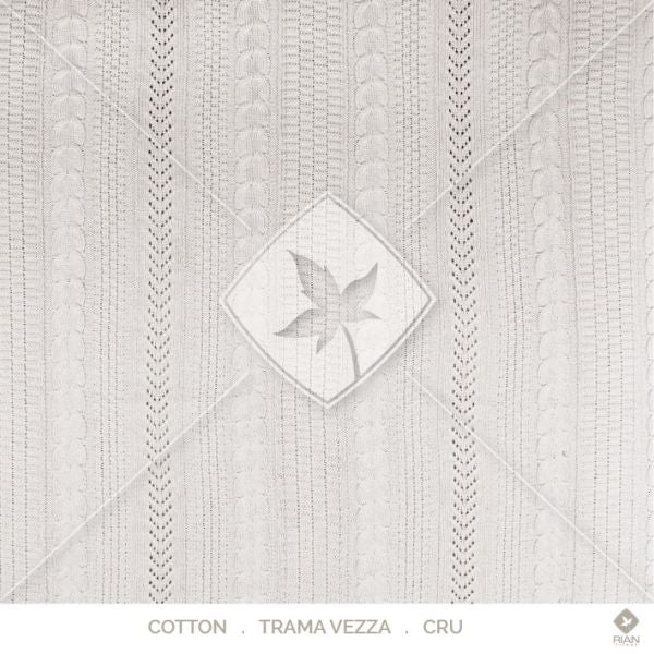 Manta Peseira Solteiro 200 x 120 Rian Tricot Cru e Cinza