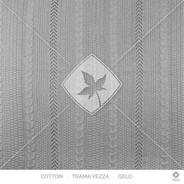 Manta Peseira Solteiro 200 x 120 Rian Tricot Cru e Cinza
