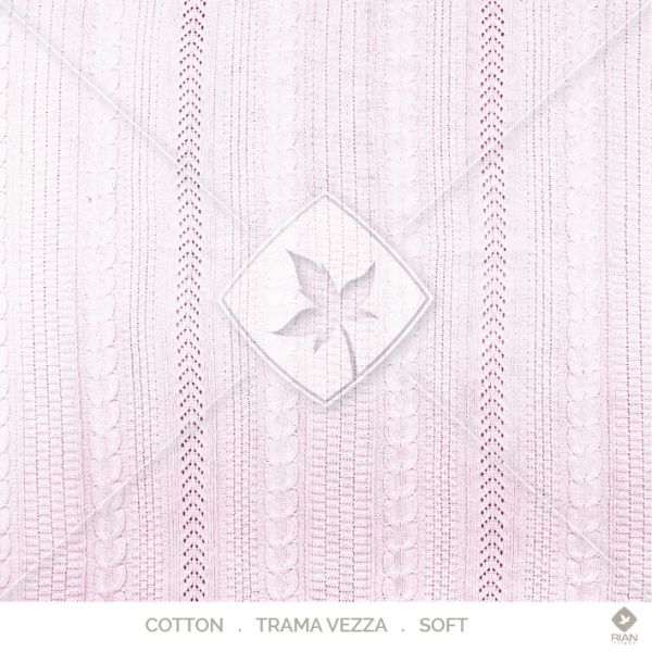 Manta Peseira Solteiro 200 x 120 Rian Tricot Rosa e Amarelo