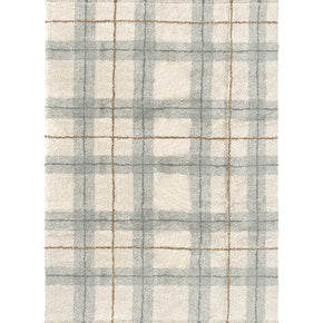 Tapete Lavável Tartan Sálvia Azul M 140 x 190 cm Lorena Canals