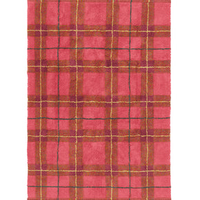Tapete Lavável Tartan Vintage Red M 140 x 190 cm Lorena Canals