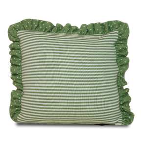 Almofada 40x40 Listra Babado Pingo Rian Tricot Planta