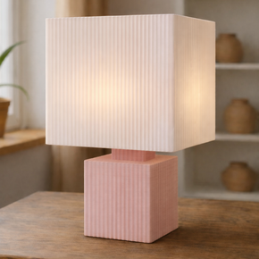 Luminária Prisma - Base Rosa