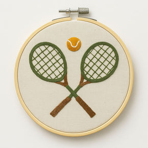 Bastidor Bordado Raquete de Tenis Exclusivo Coisas da Doris