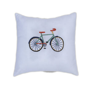 Almofada Bordada 40x40 Bicicleta