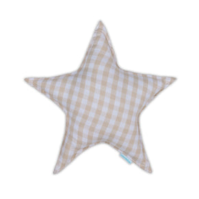 Almofada Estrela Vichy Bege