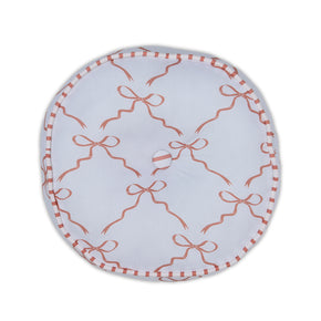 Almofada Redonda com Botão Laços