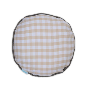 Almofada Redonda Vichy Bege