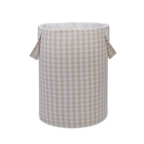 Cesto Organizador com Alça Vichy Bege Exclusivo Coisas da Doris