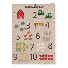 Enfeite de Parede Farm Numbers 70 x 100 cm Lorena Canals