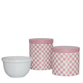 Kit Higiene Quadriculado Rose