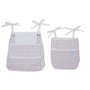 Porta Fraldas de Pendurador Duplo Rede Exclusivo Coisas da Doris