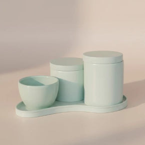 Kit Higiene Abstrato Verde